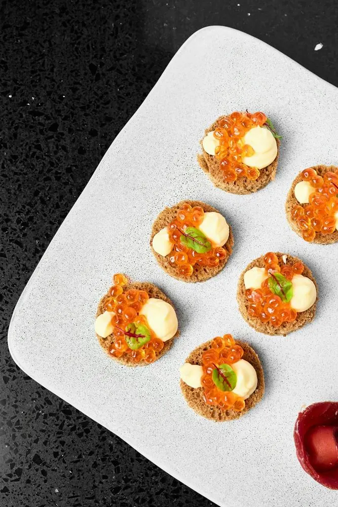 Caviar tartlets