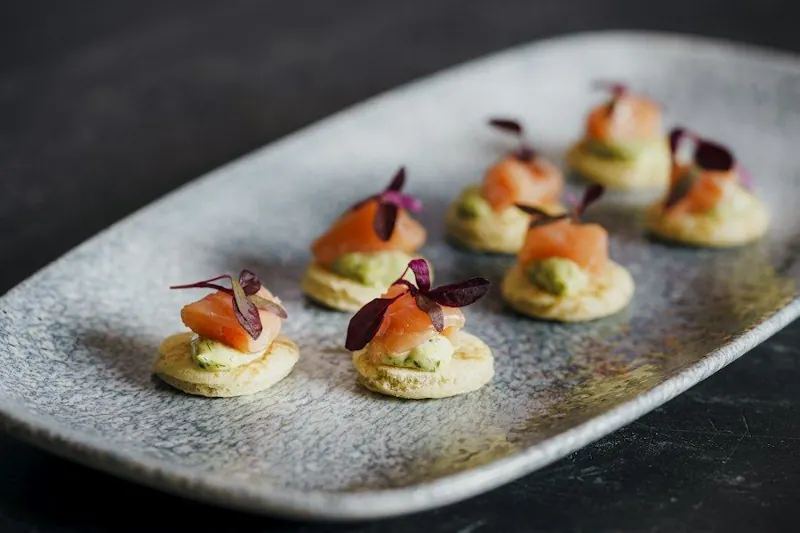 Salmon canapés